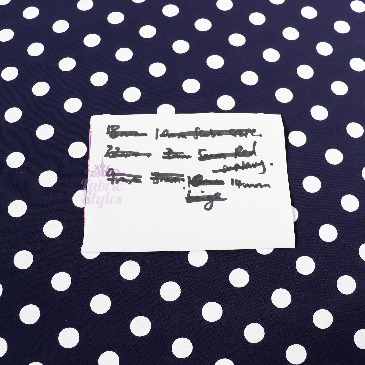 14mm Navy Polka Dot Viscose Elastane