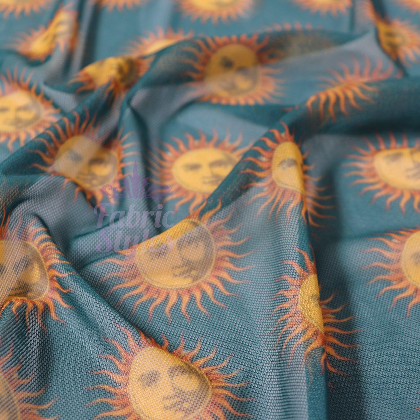 Sun Face Power Mesh Fabric