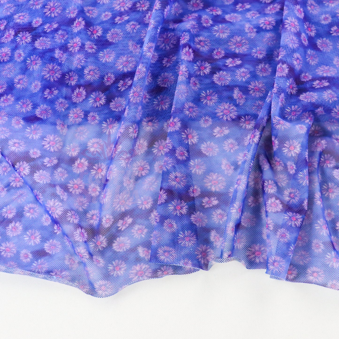 Ditsy Daisy Floral Power Mesh Fabric