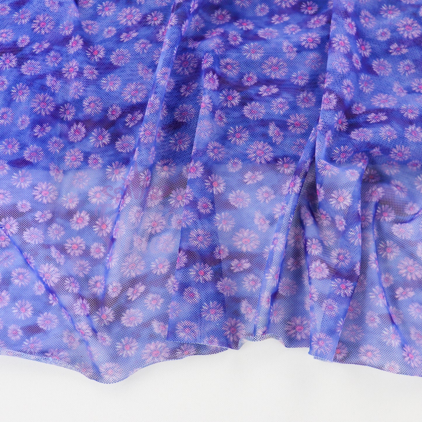 Ditsy Daisy Floral Power Mesh Fabric