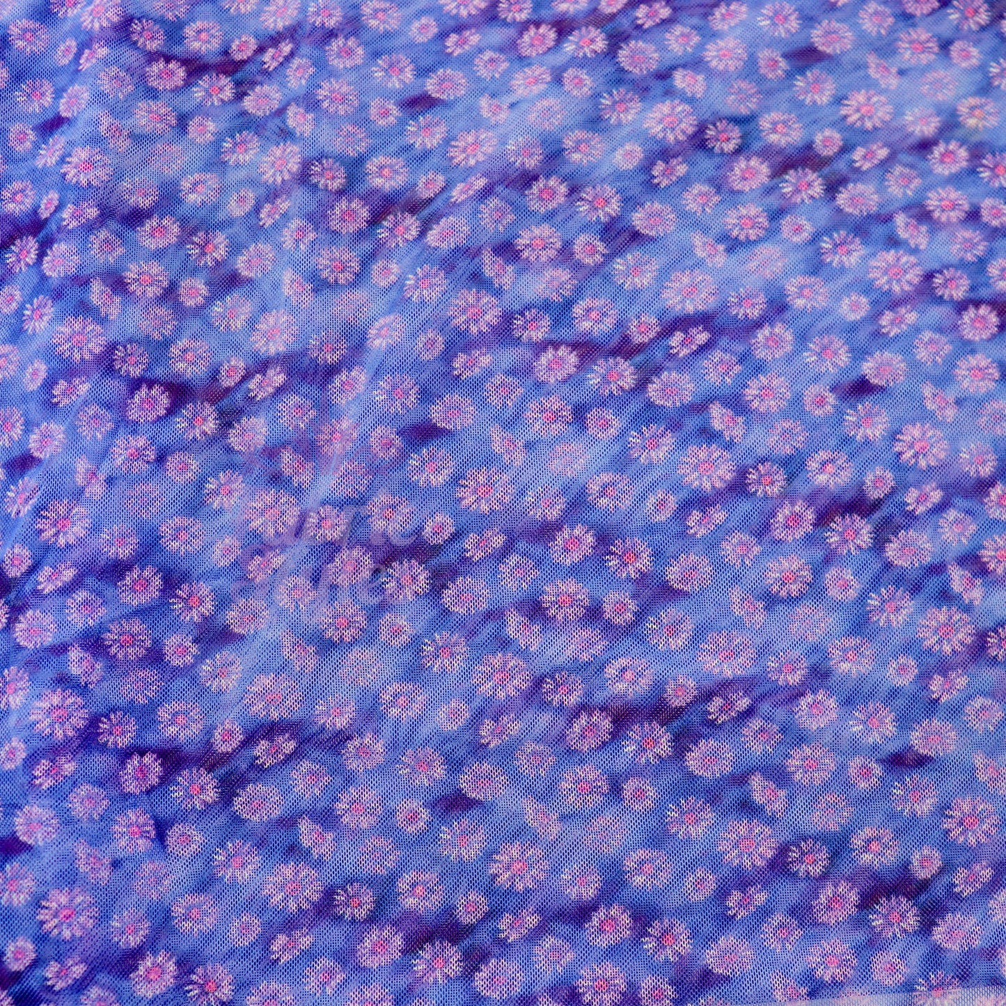 Ditsy Daisy Floral Power Mesh Fabric