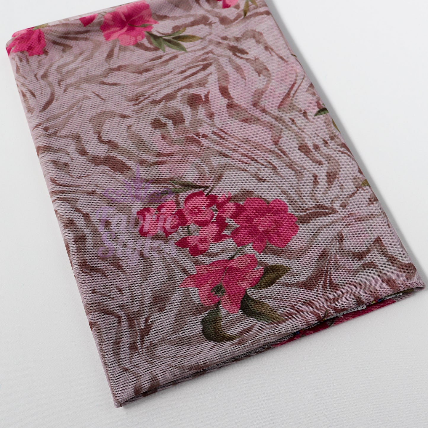 Zebra Floral Power Mesh Fabric