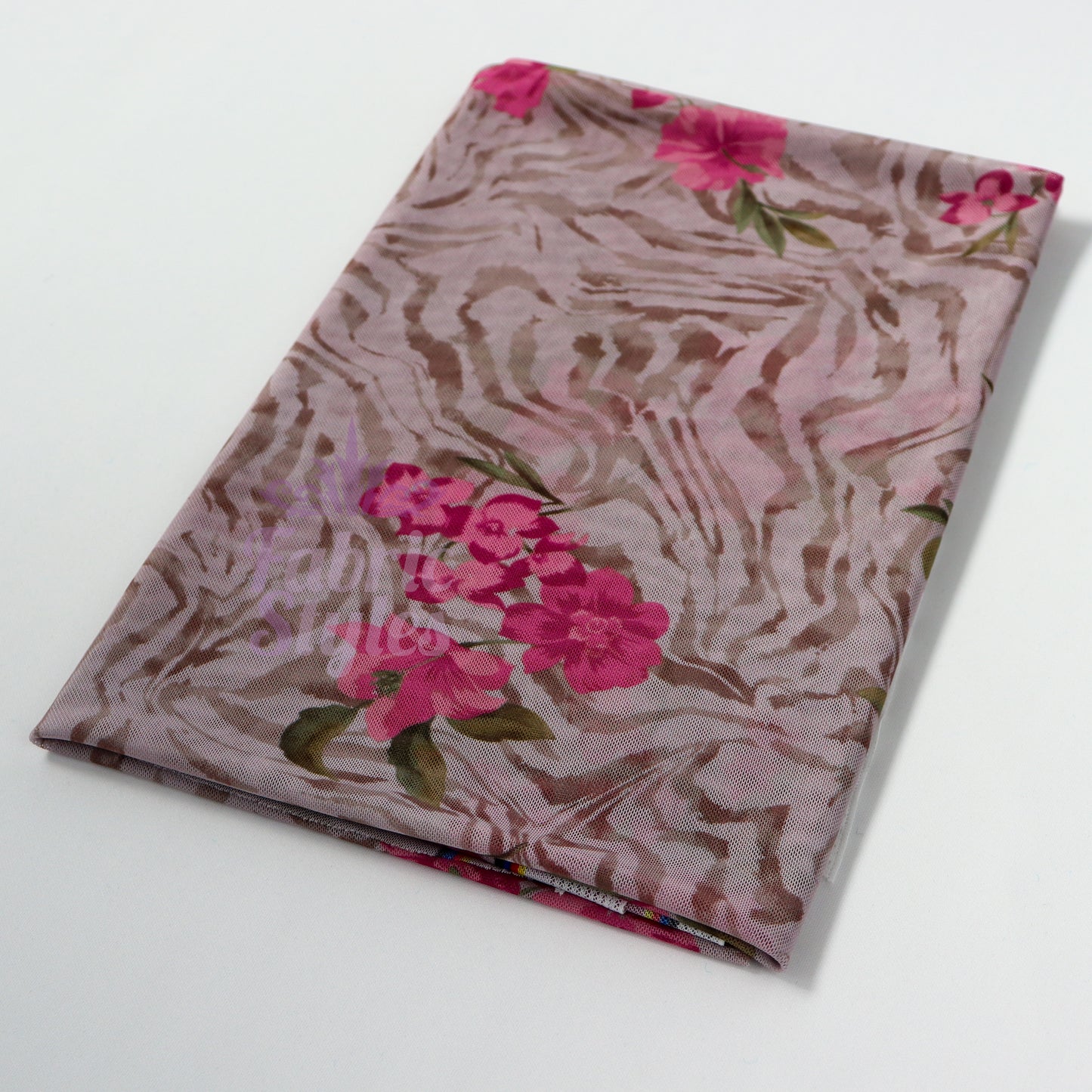 Zebra Floral Power Mesh Fabric