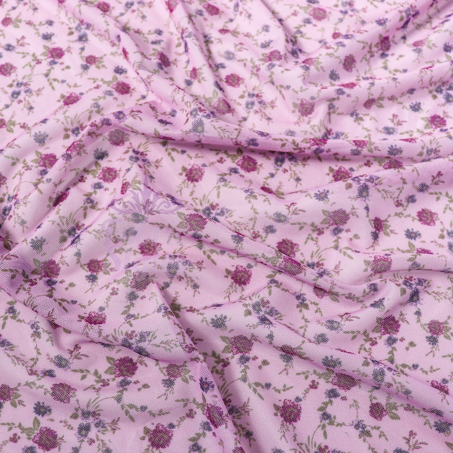 Pink Ditsy Floral Power Mesh Fabric