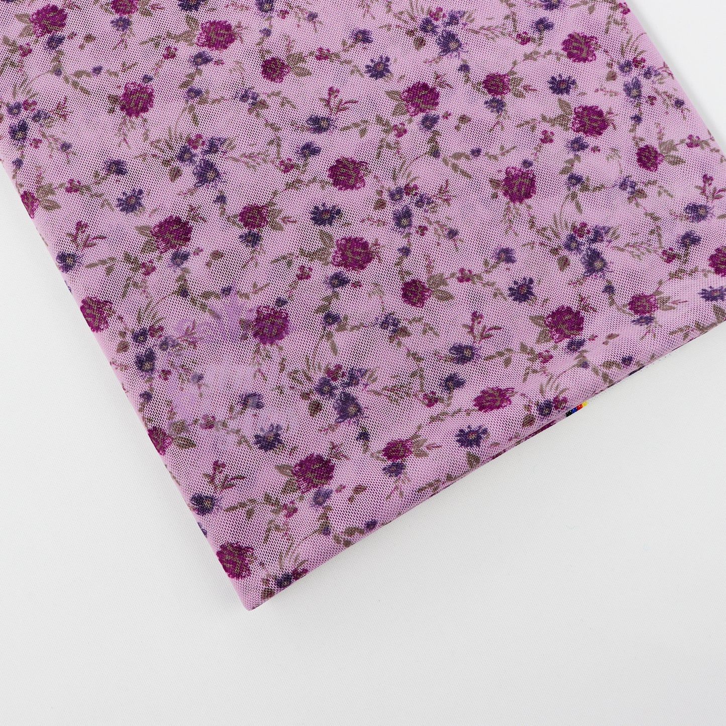 Pink Ditsy Floral Power Mesh Fabric