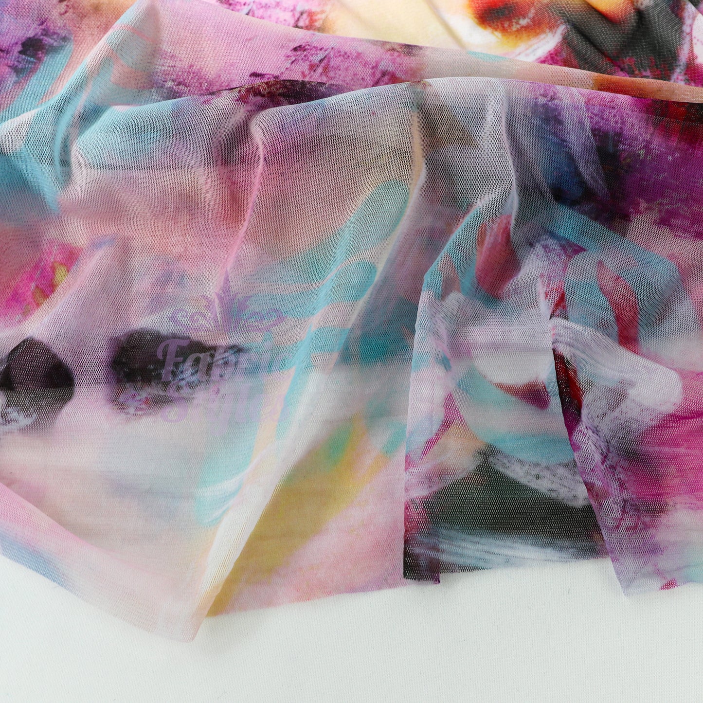 Tie Dye Graffiti Power Mesh Fabric