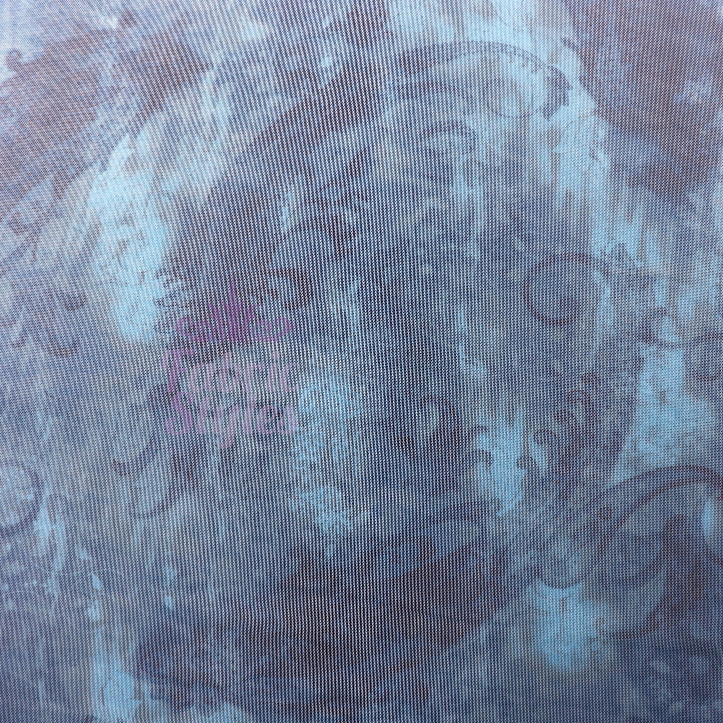 Blue Paisley Power Mesh Fabric