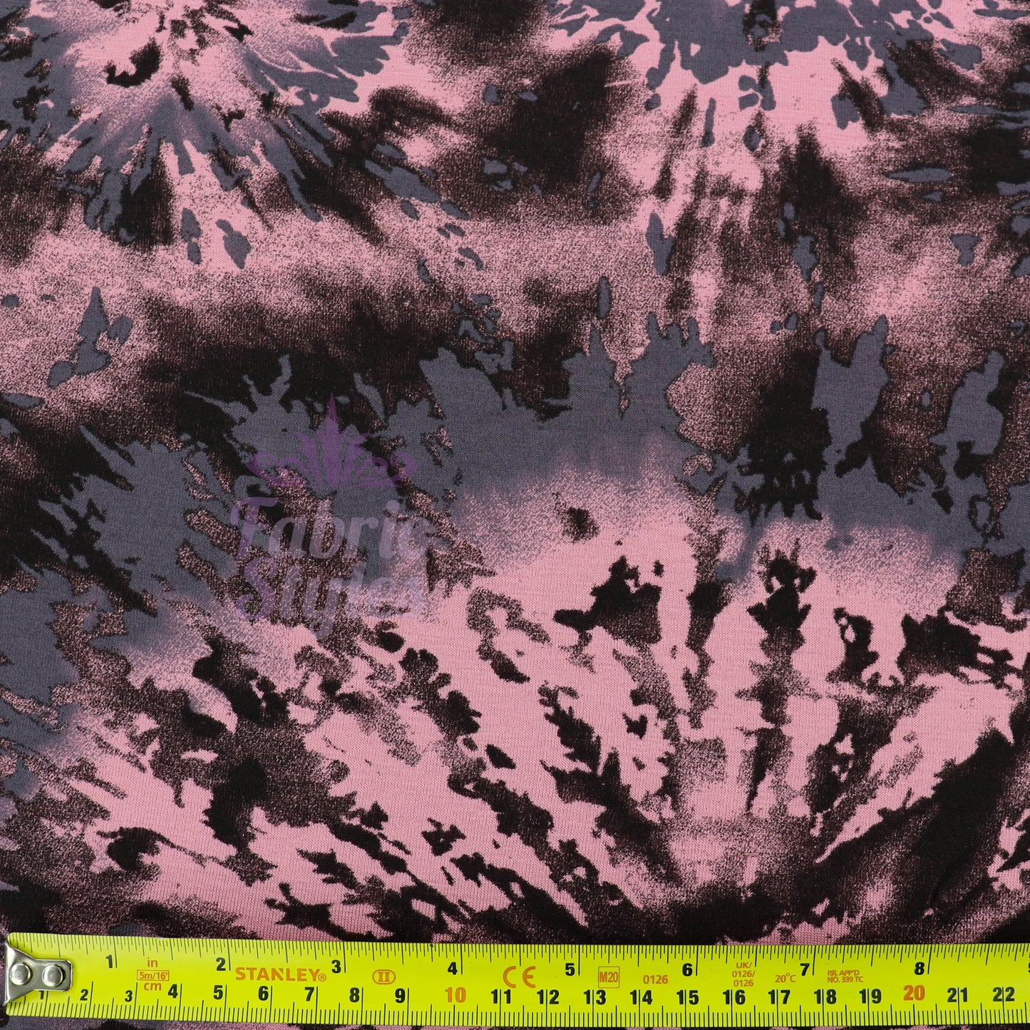 Pink Tie Dye Viscose Elastane Fabric