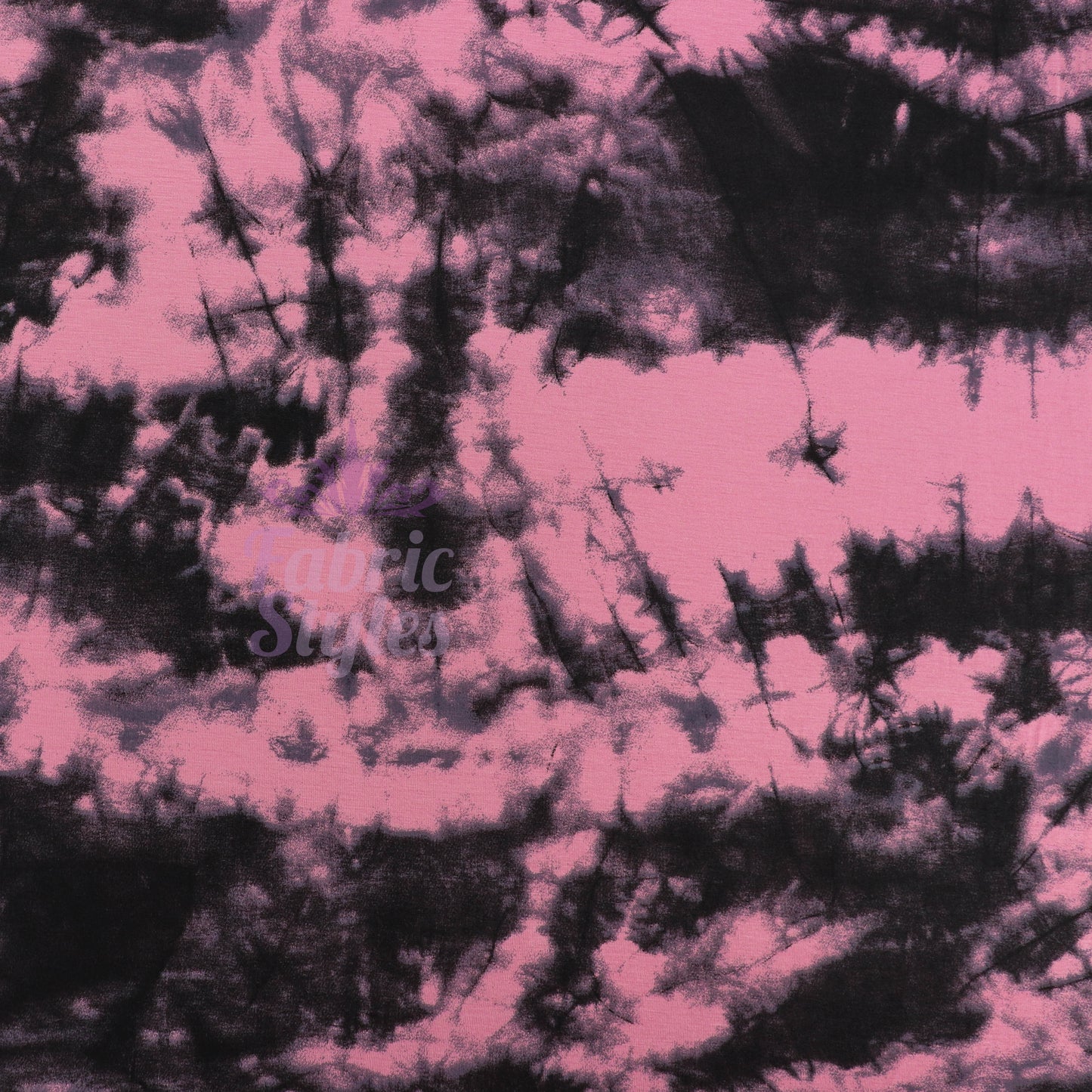 Pink Tie Dye with Black Viscose Elastane Fabric