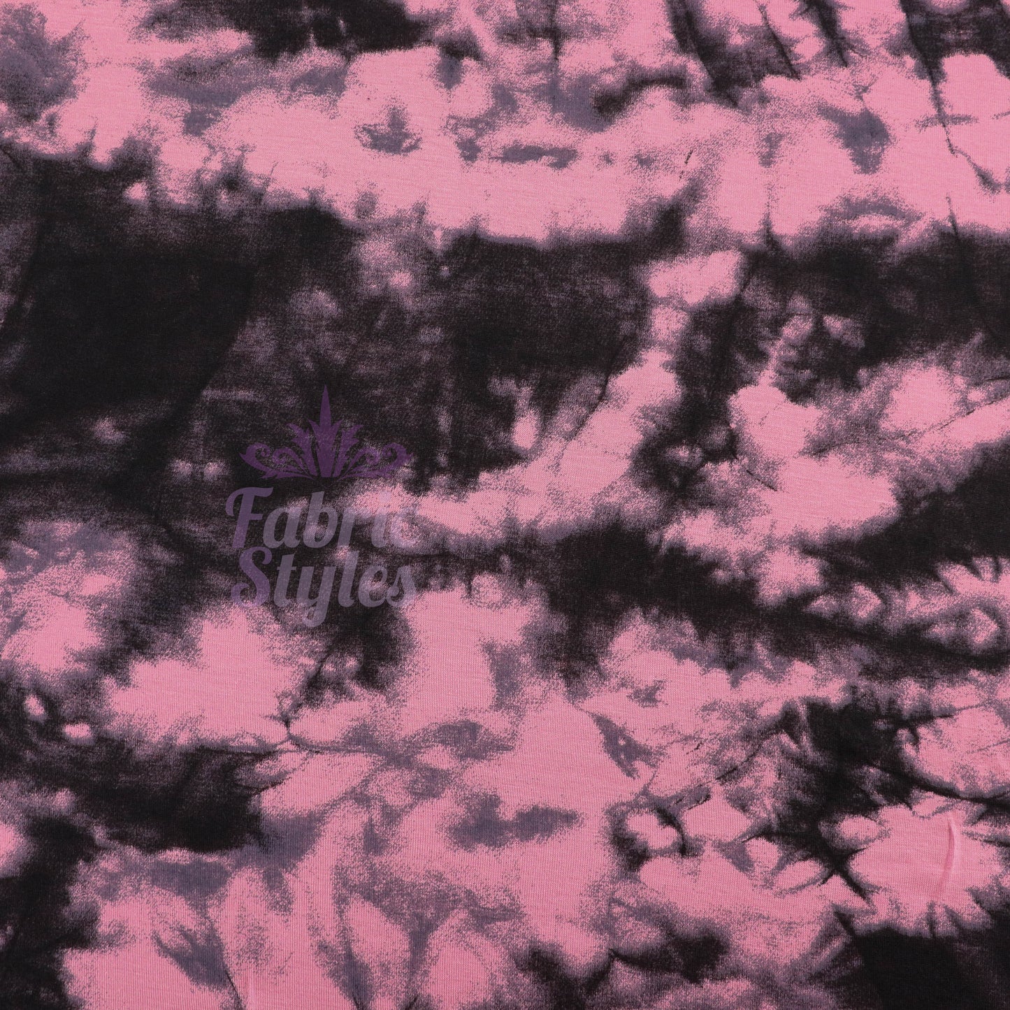 Pink Tie Dye with Black Viscose Elastane Fabric