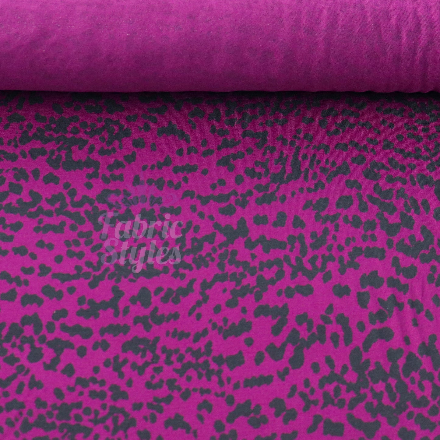 Purple Animal Viscose Elastane Fabric