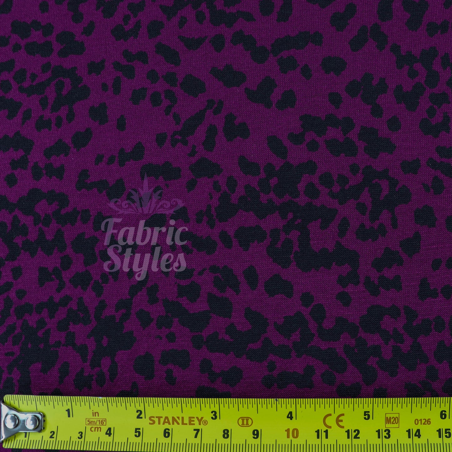 Purple Animal Viscose Elastane Fabric