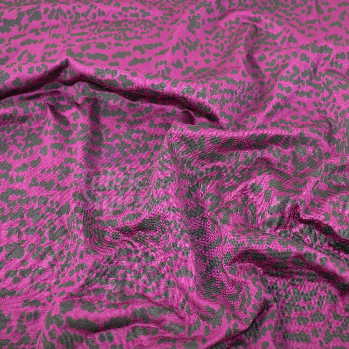 Purple Animal Viscose Elastane Fabric