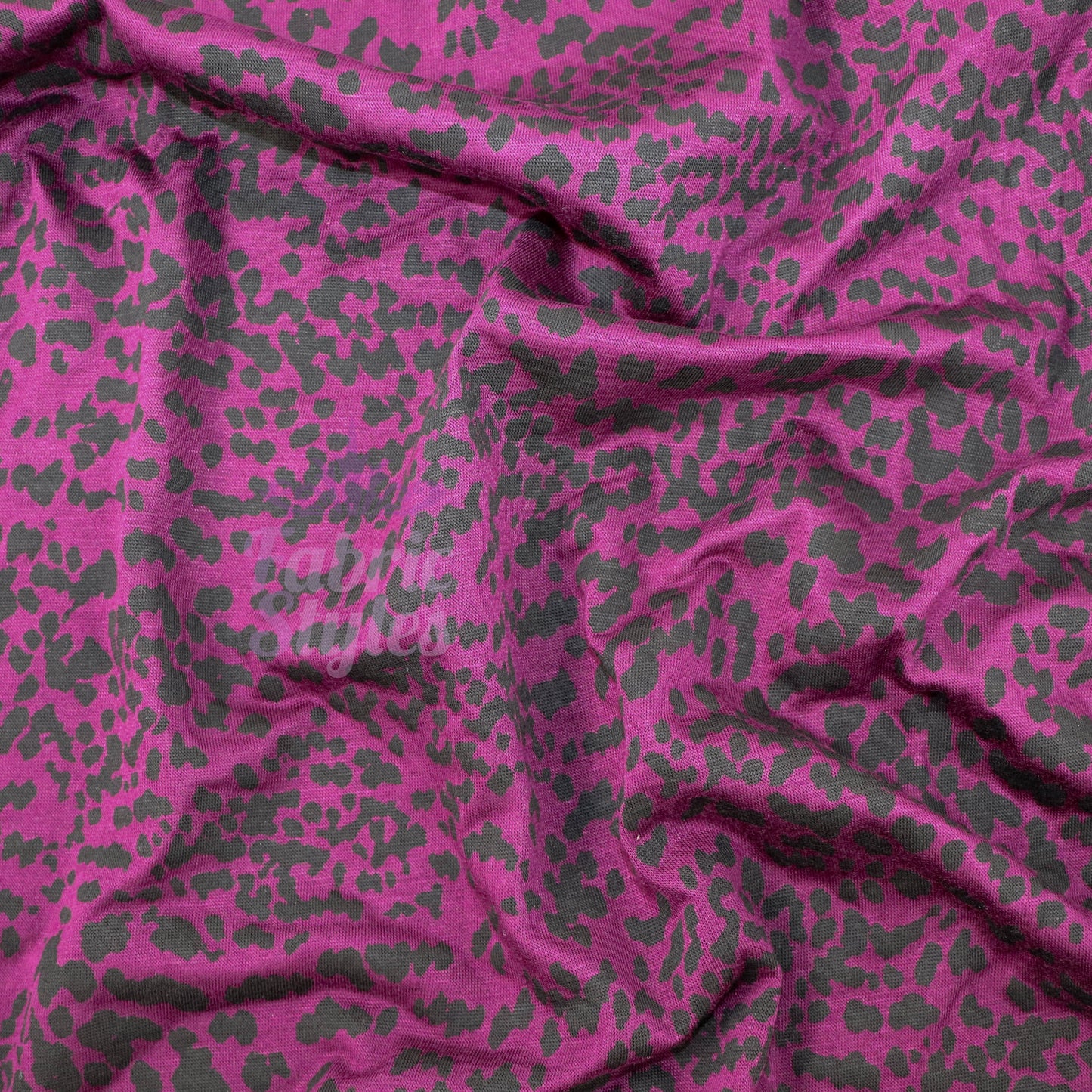 Purple Animal Viscose Elastane Fabric