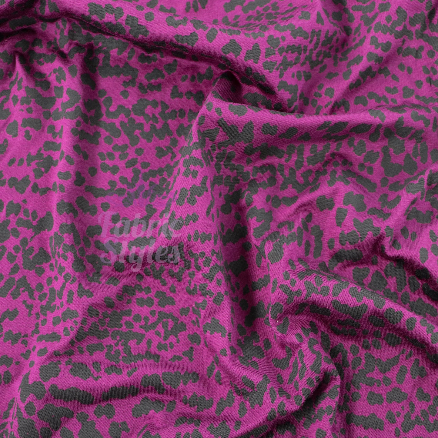 Purple Animal Viscose Elastane Fabric