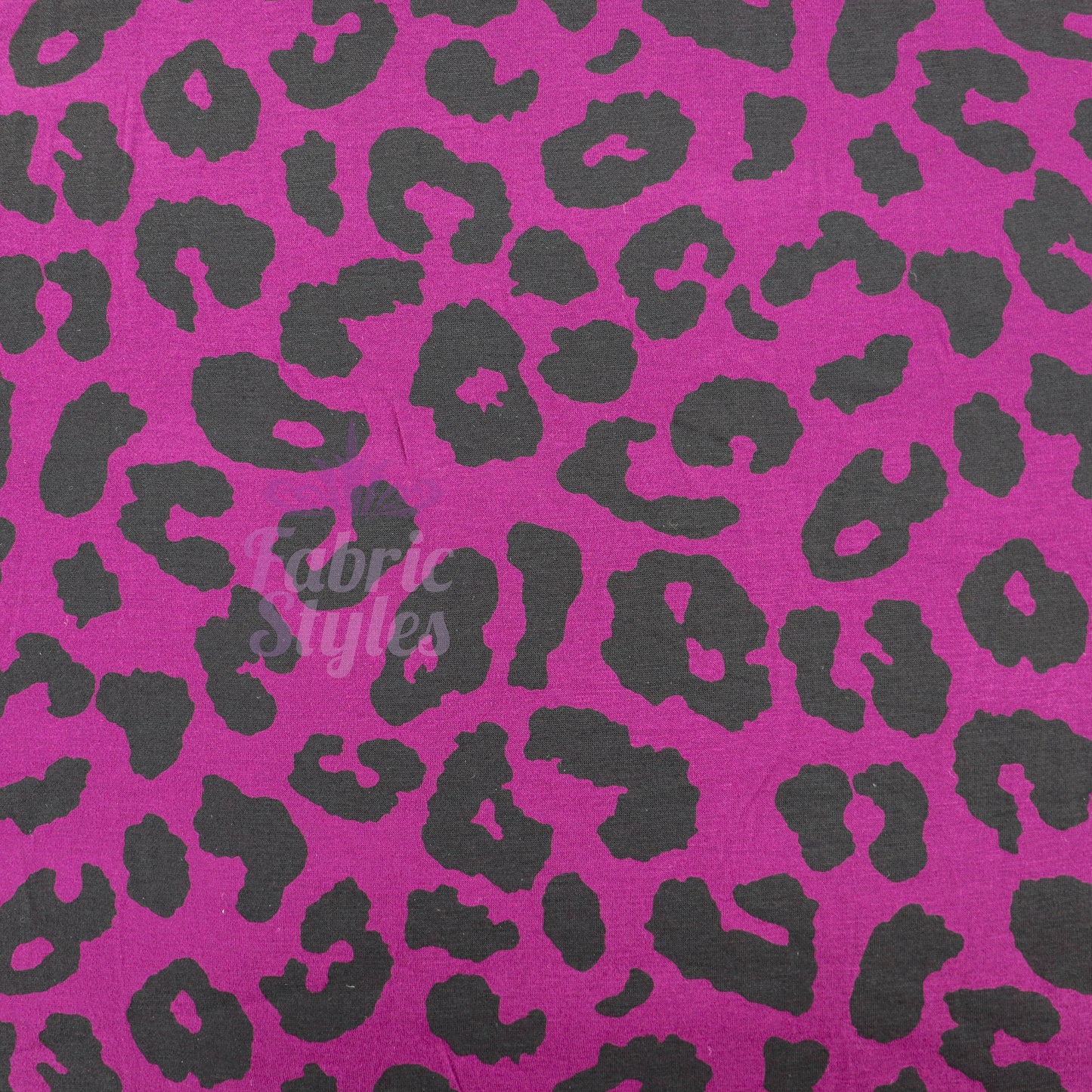 Purple Leopard Viscose Elastane Fabric