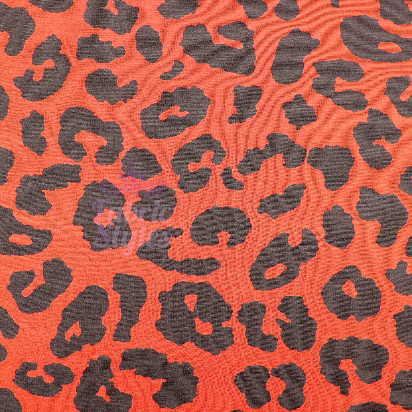Leopard Rust Black Spots Viscose Elastane Fabric