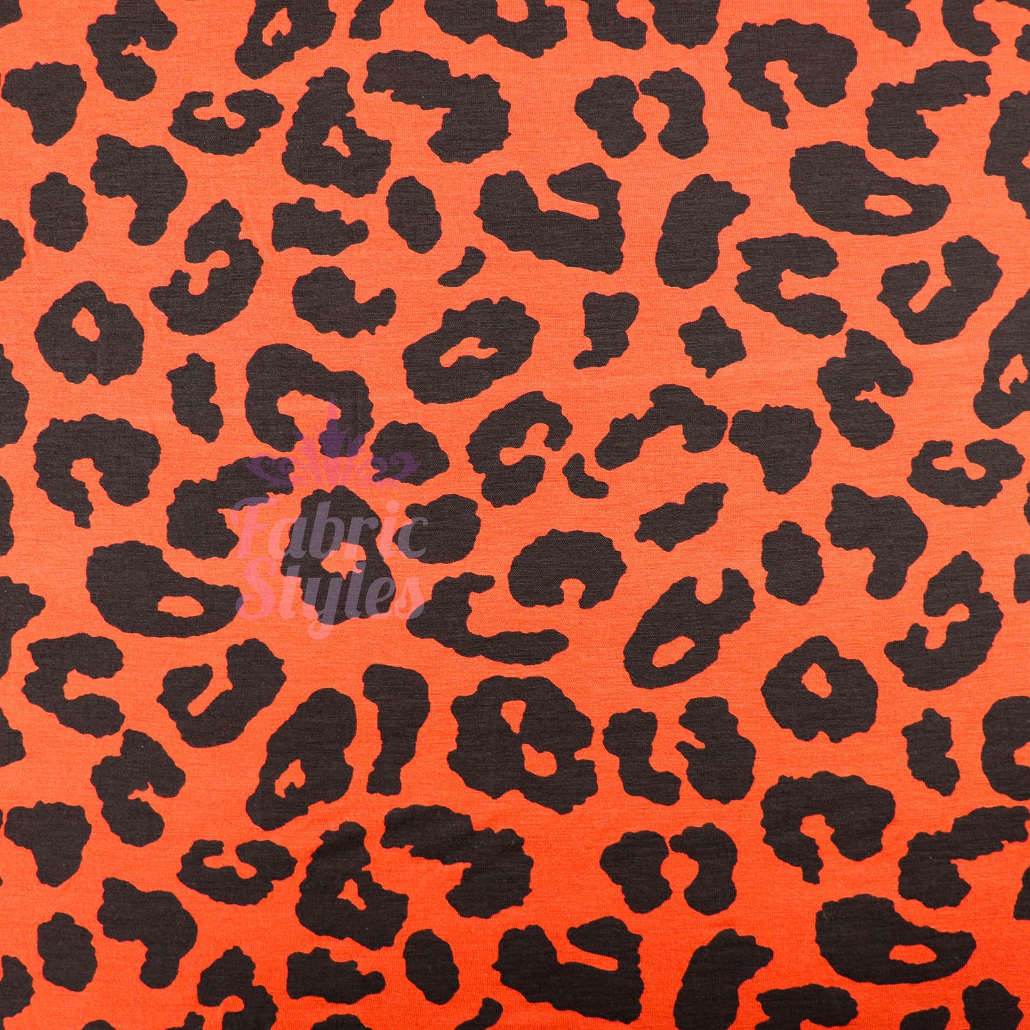 Leopard Rust Black Spots Viscose Elastane Fabric