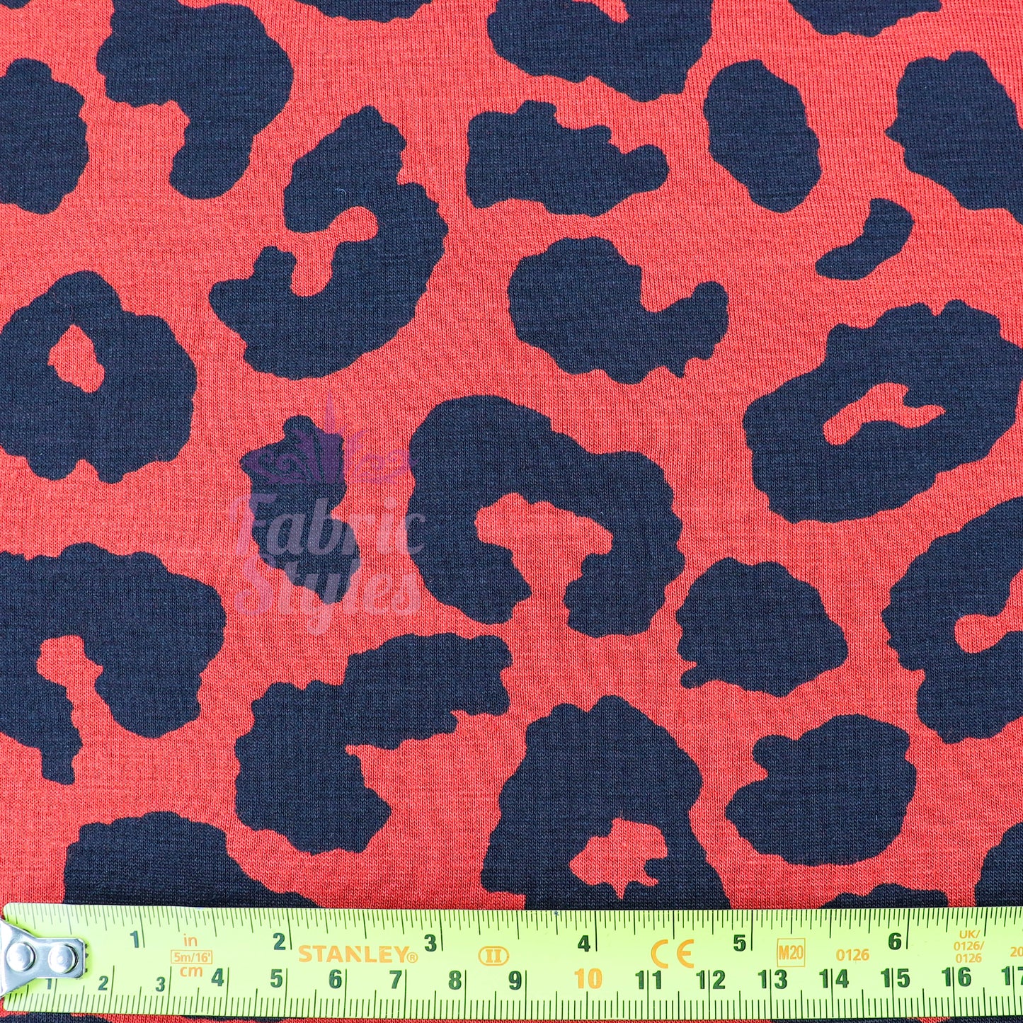 Leopard Rust Black Spots Viscose Elastane Fabric