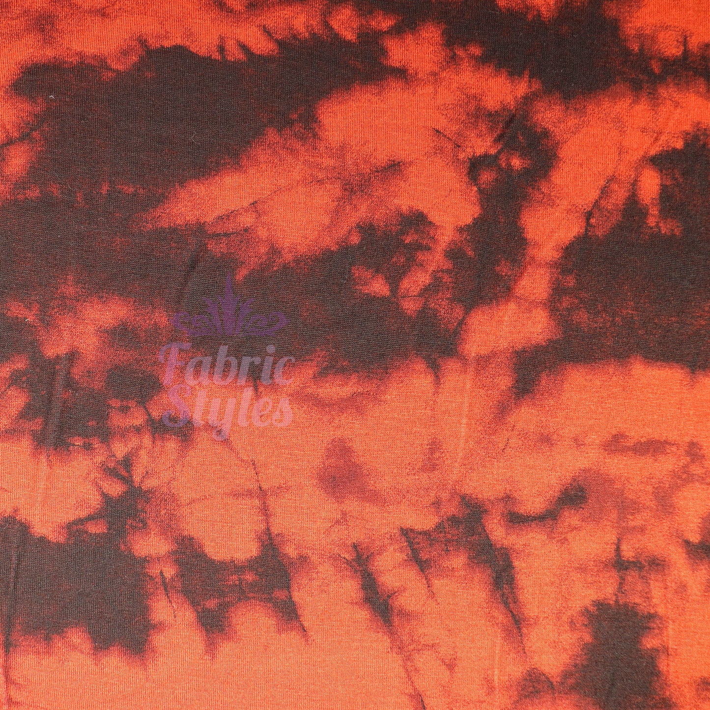 Rust Tie Dye Viscose Elastane Fabric