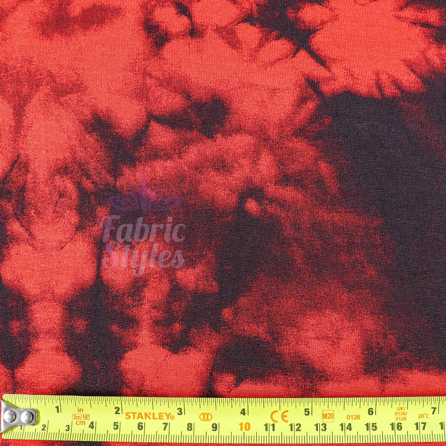Rust Tie Dye Viscose Elastane Fabric
