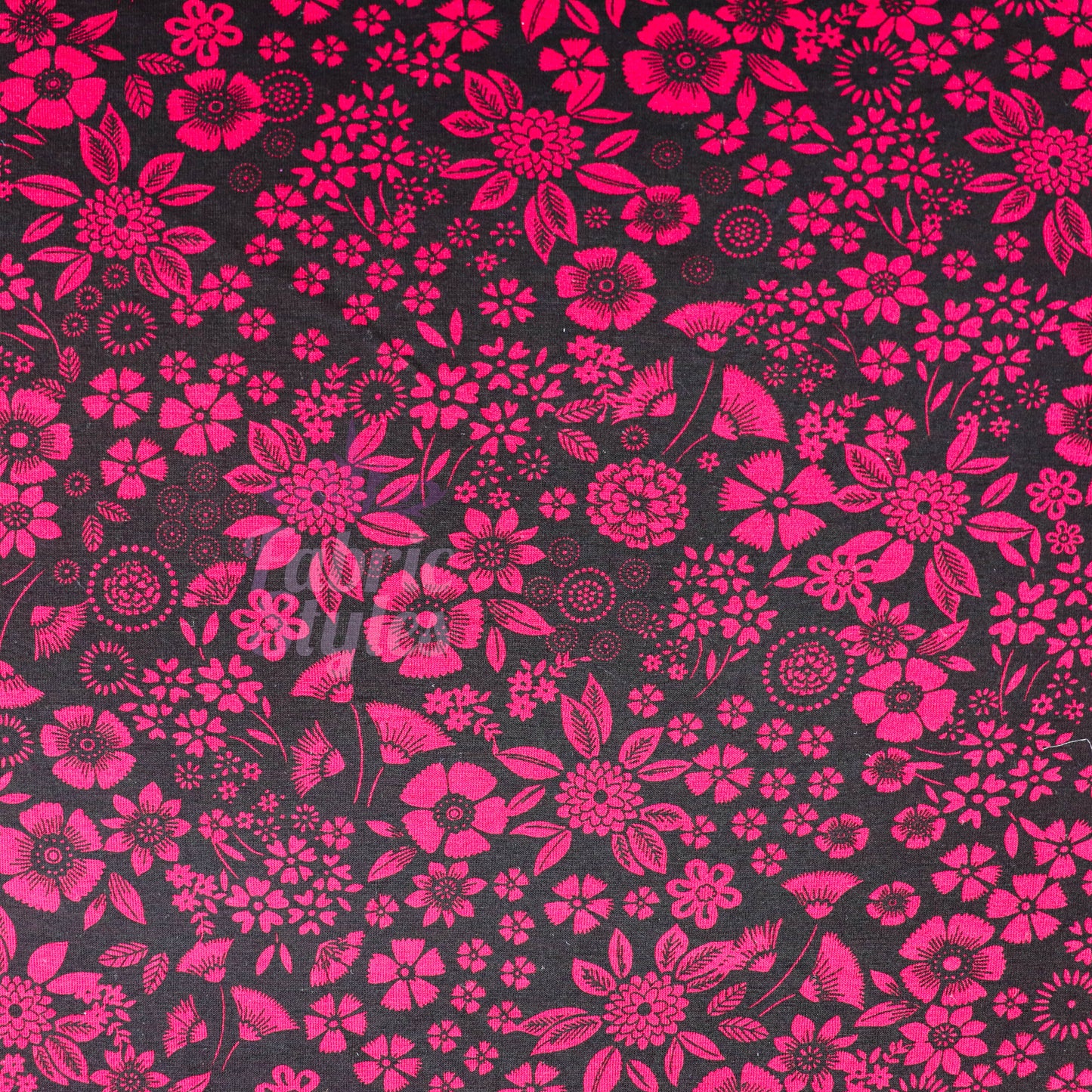 Wine Floral Viscose Elastane Fabric