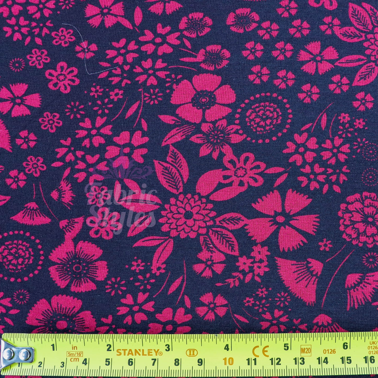 Wine Floral Viscose Elastane Fabric