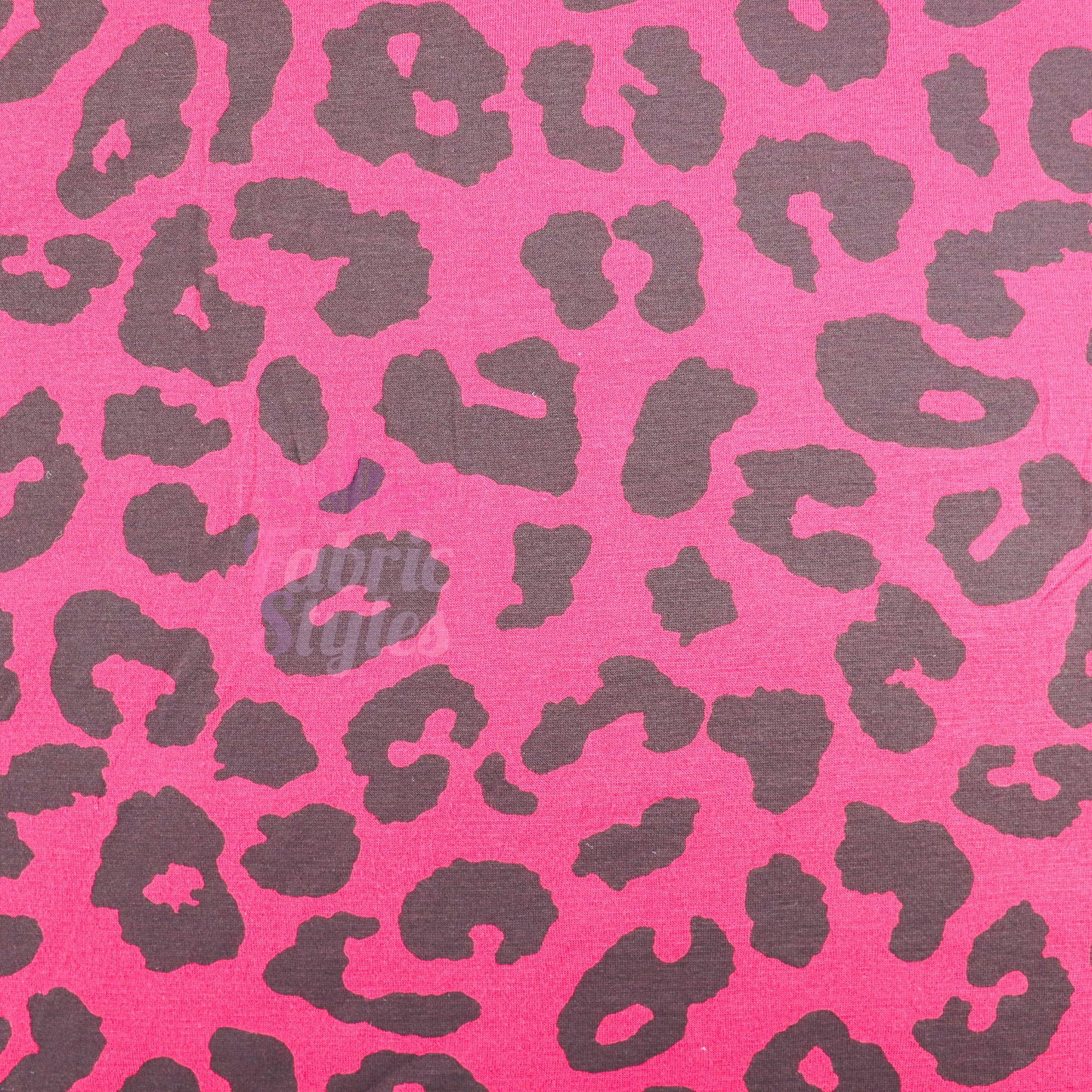 Wine Leopard Viscose Elastane Fabric