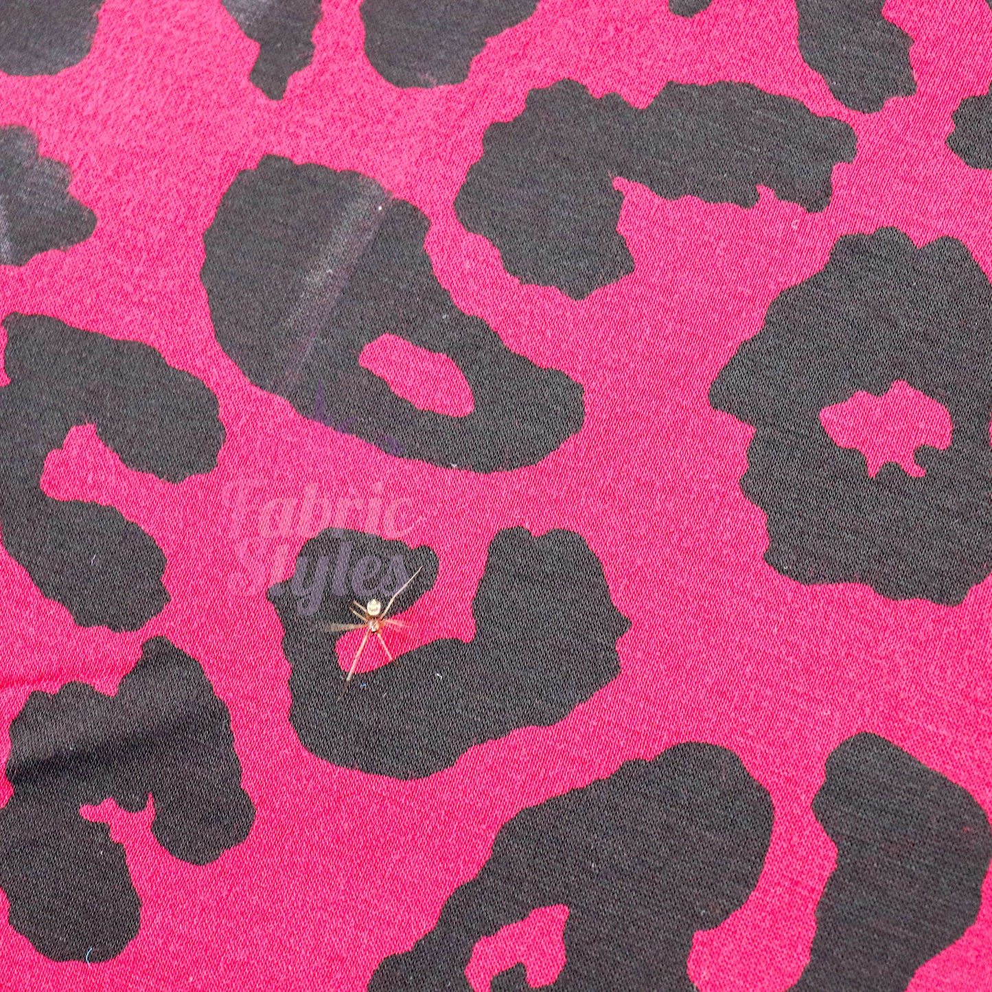 Wine Leopard Viscose Elastane Fabric