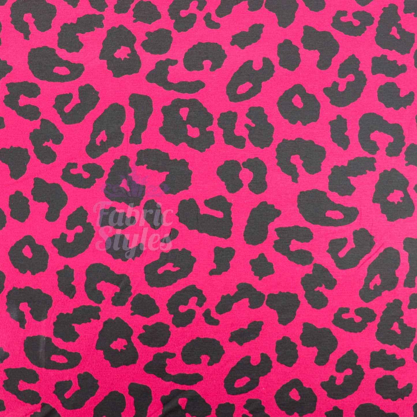 Wine Leopard Viscose Elastane Fabric