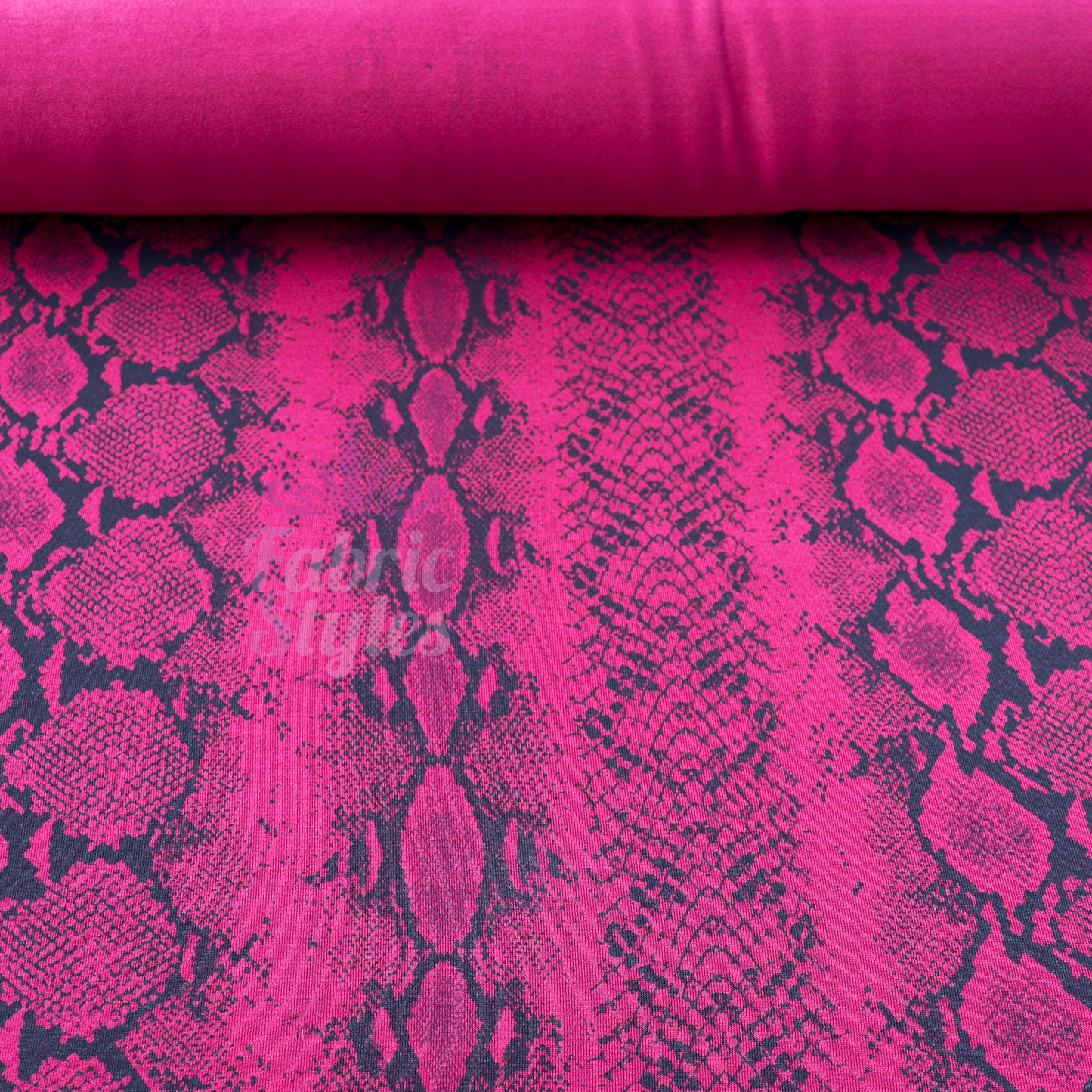 Wine Snake Viscose Elastane Fabric