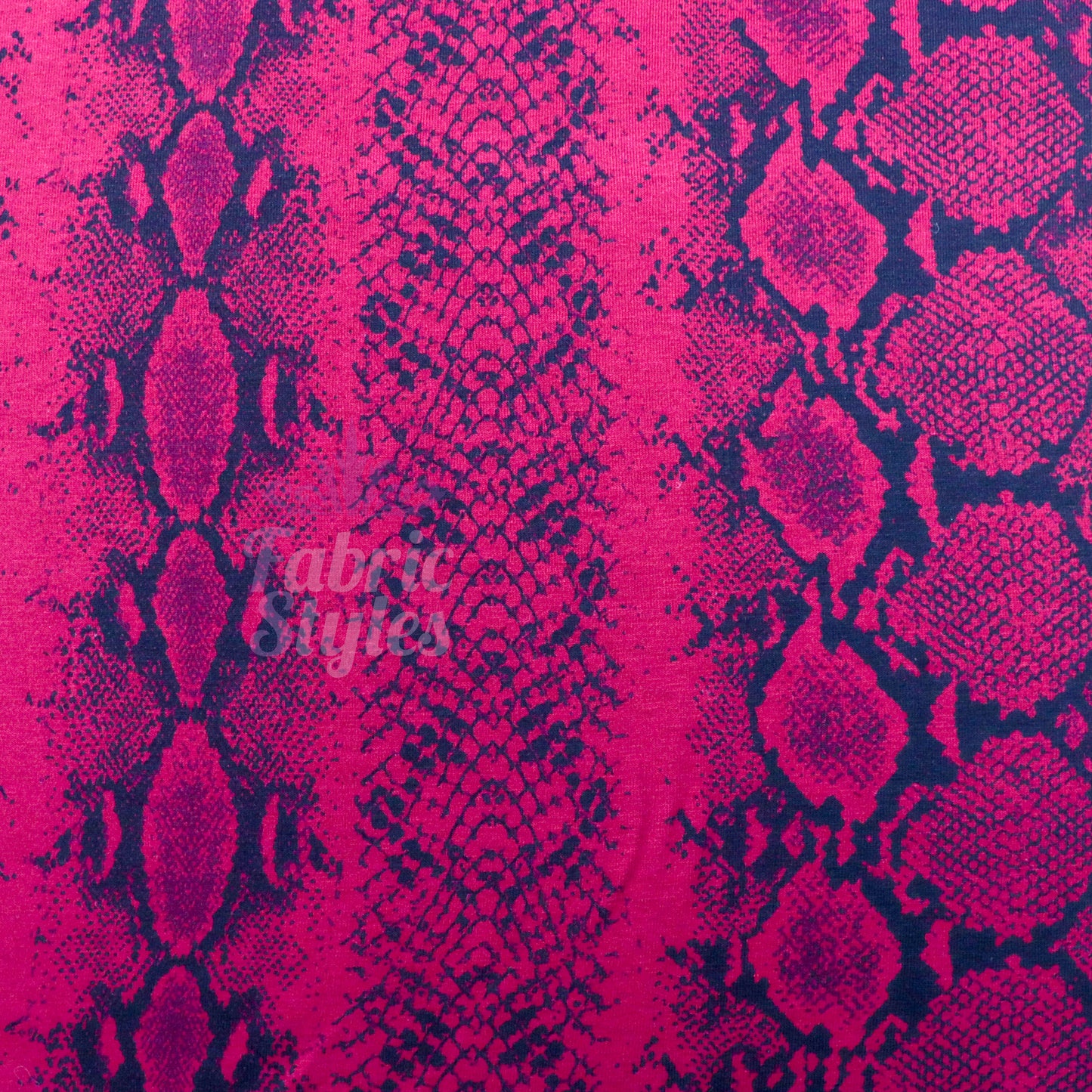 Wine Snake Viscose Elastane Fabric