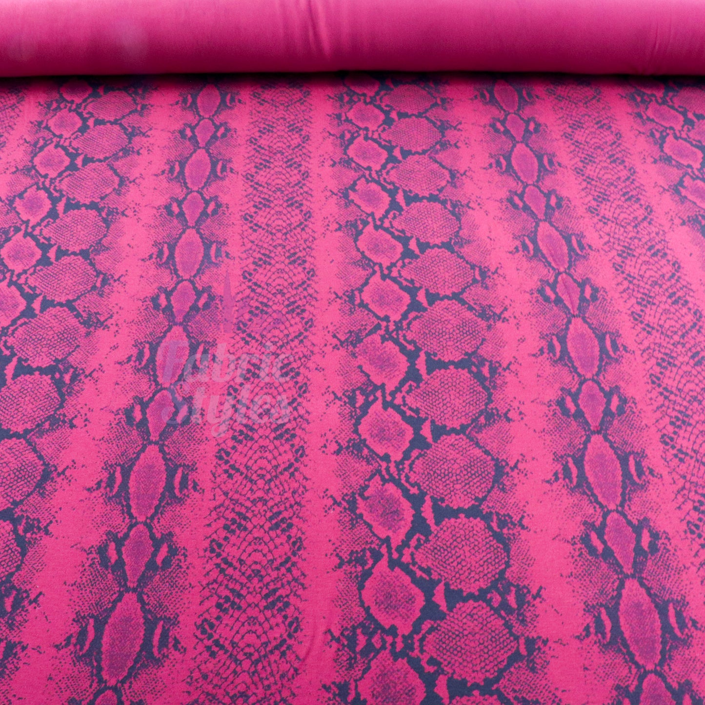 Wine Snake Viscose Elastane Fabric
