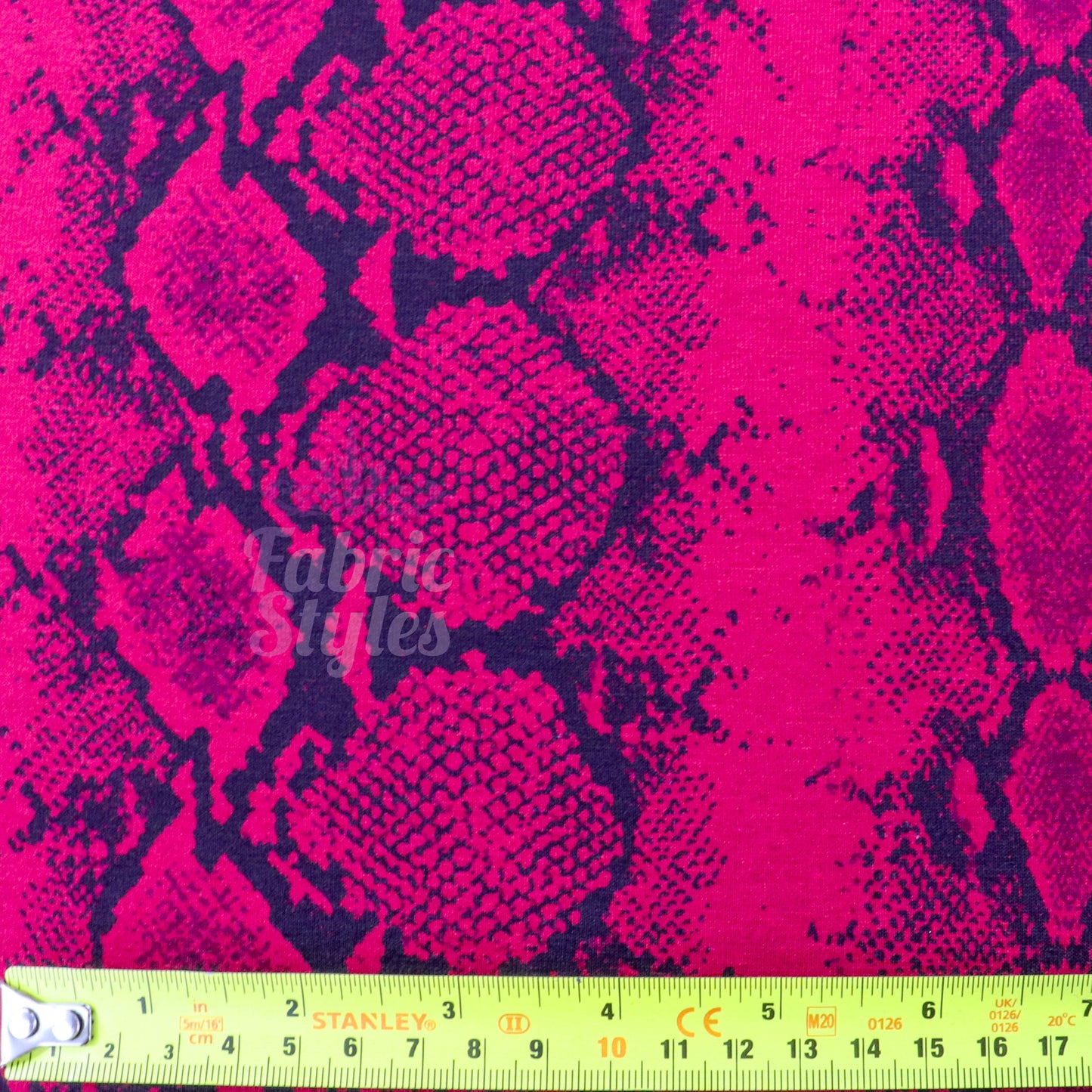 Wine Snake Viscose Elastane Fabric