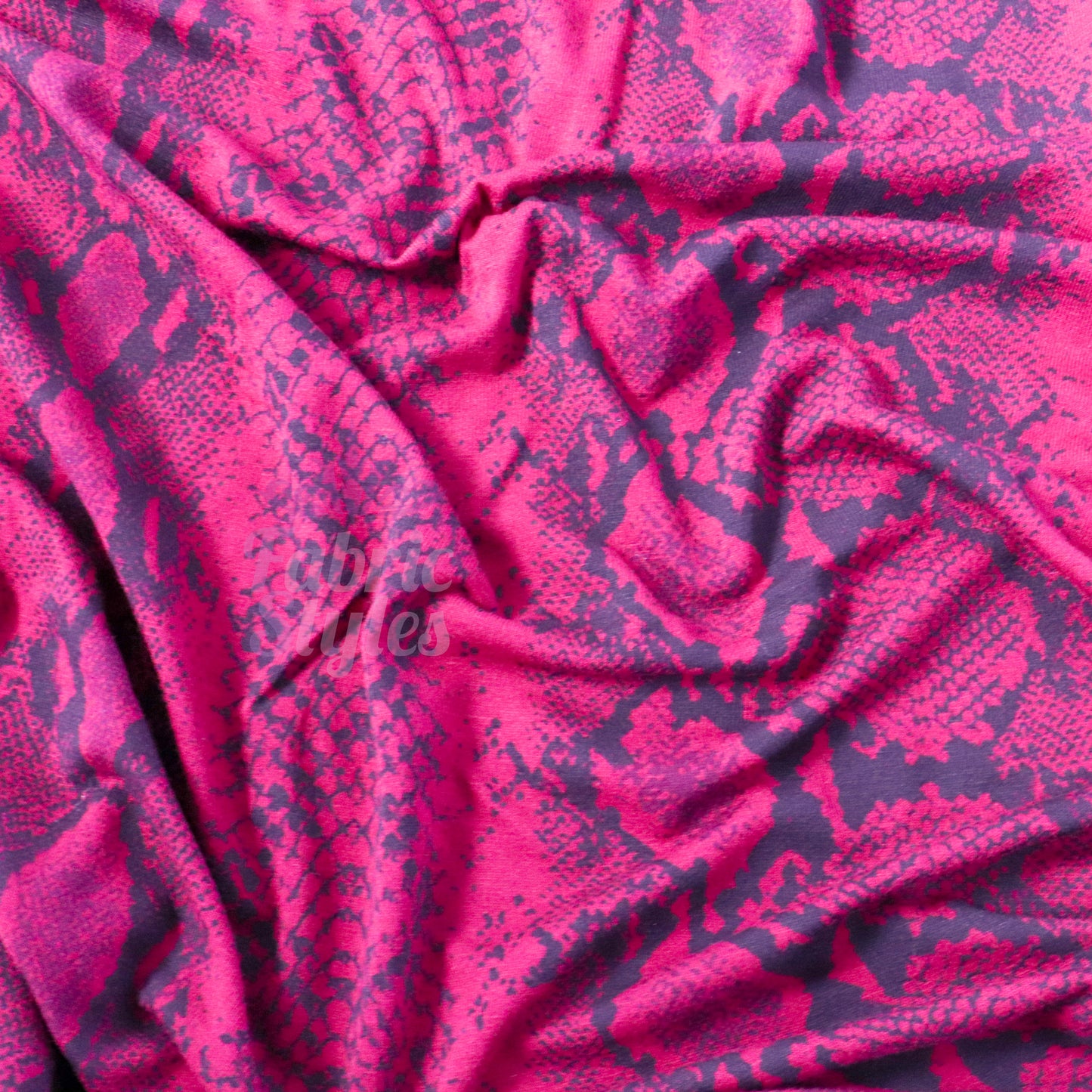 Wine Snake Viscose Elastane Fabric