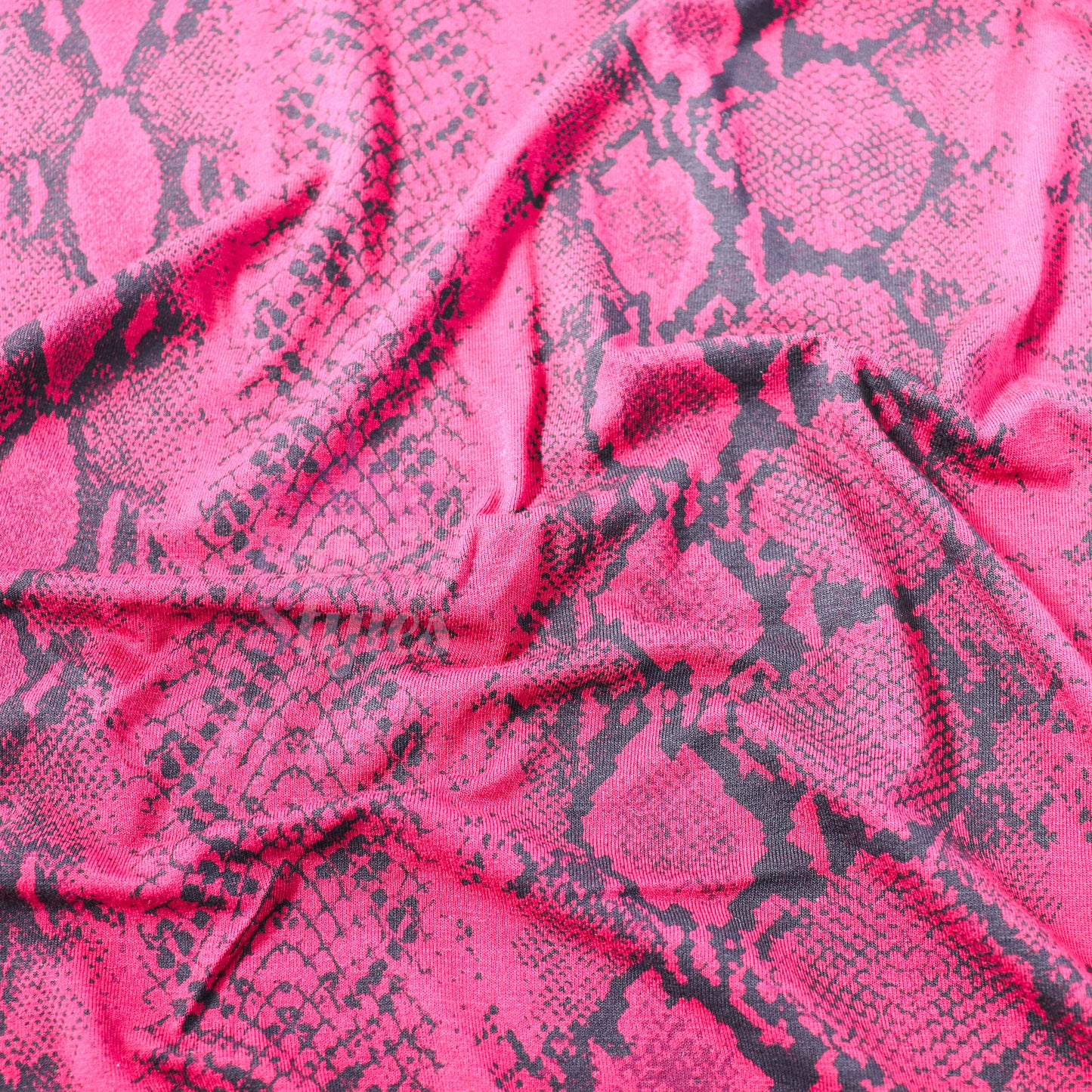 Wine Snake Viscose Elastane Fabric