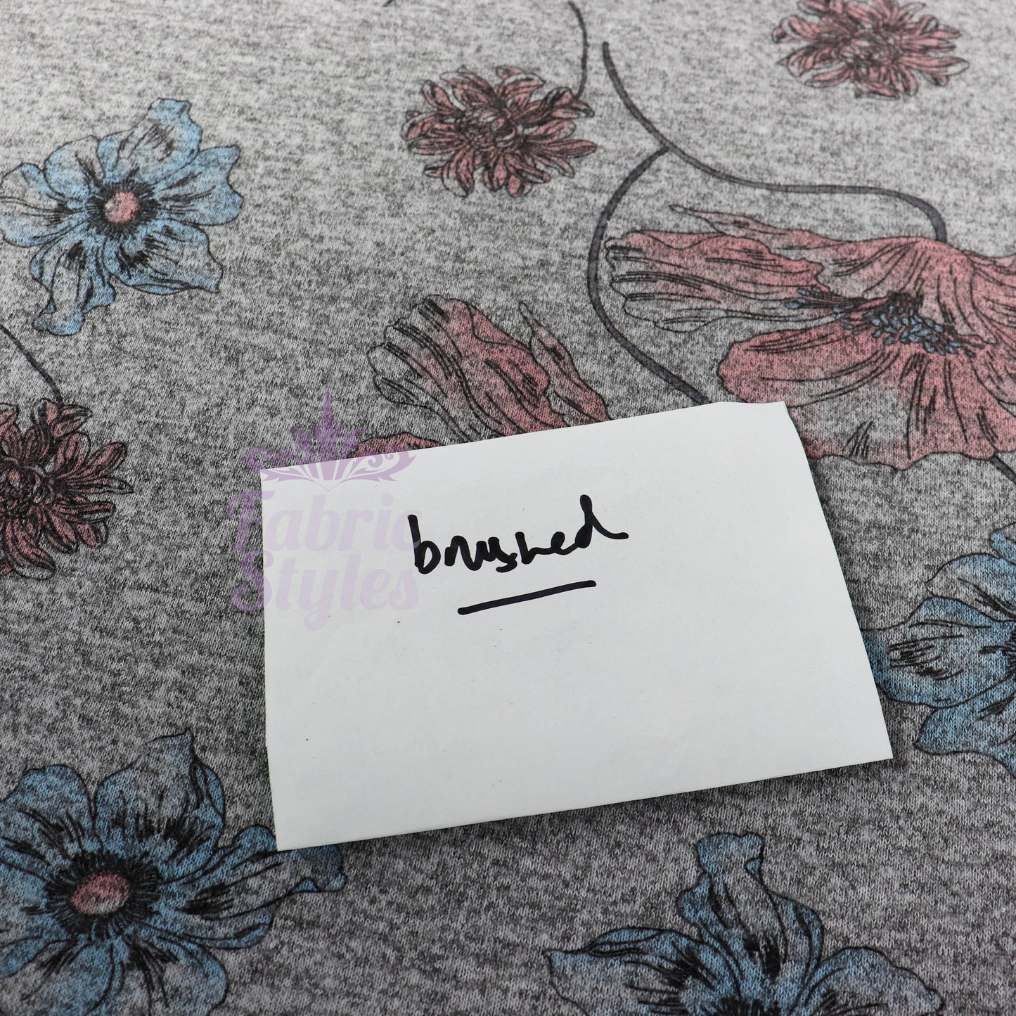 Blue Pink Floral Loungewear Fabric