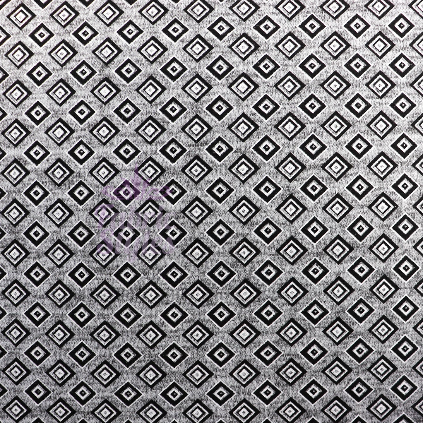 Geometric Squares Grey Loungewear Fabric