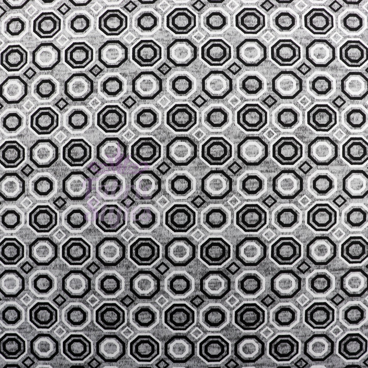 Grey Diamond Geometric Loungewear Fabric