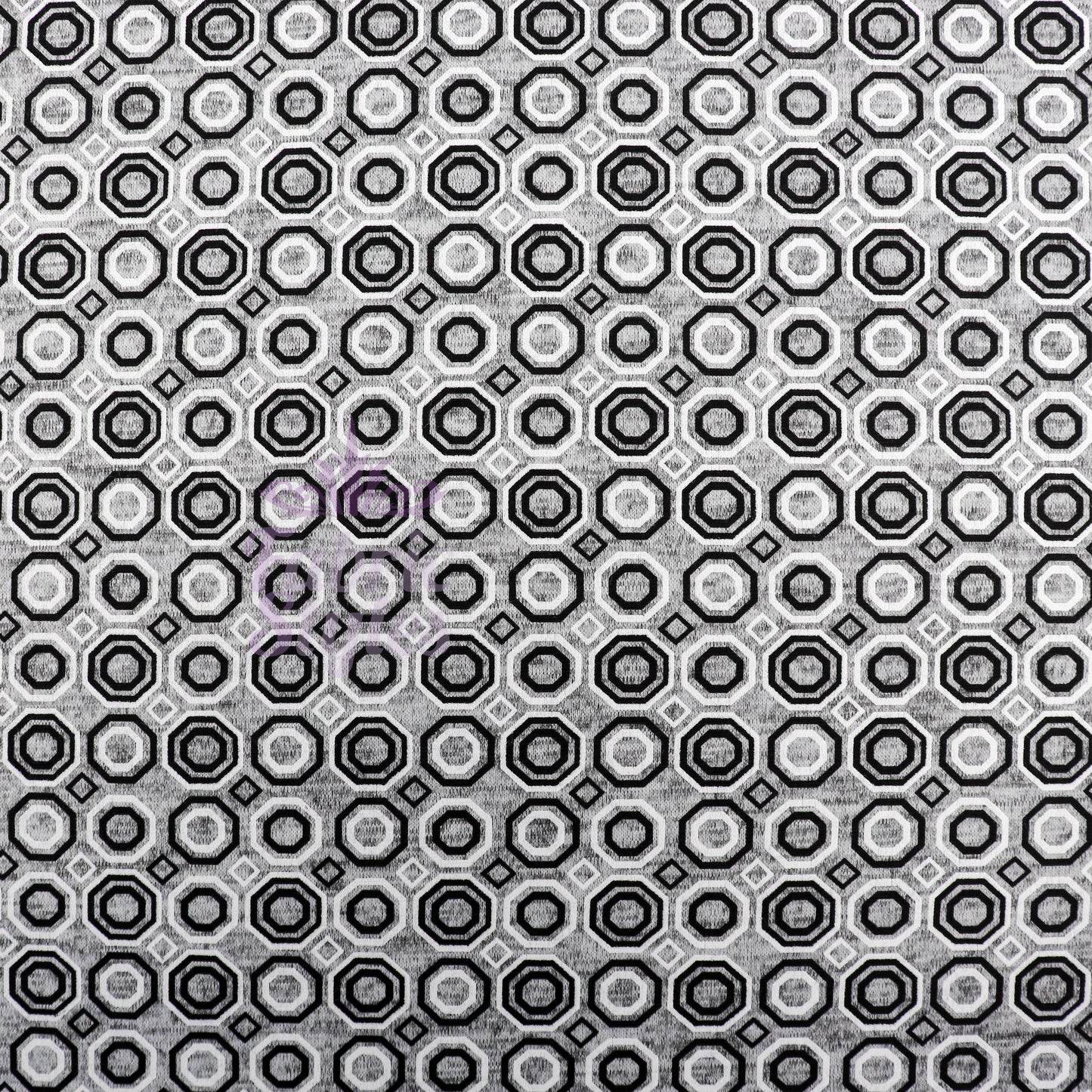 Grey Diamond Geometric Loungewear Fabric