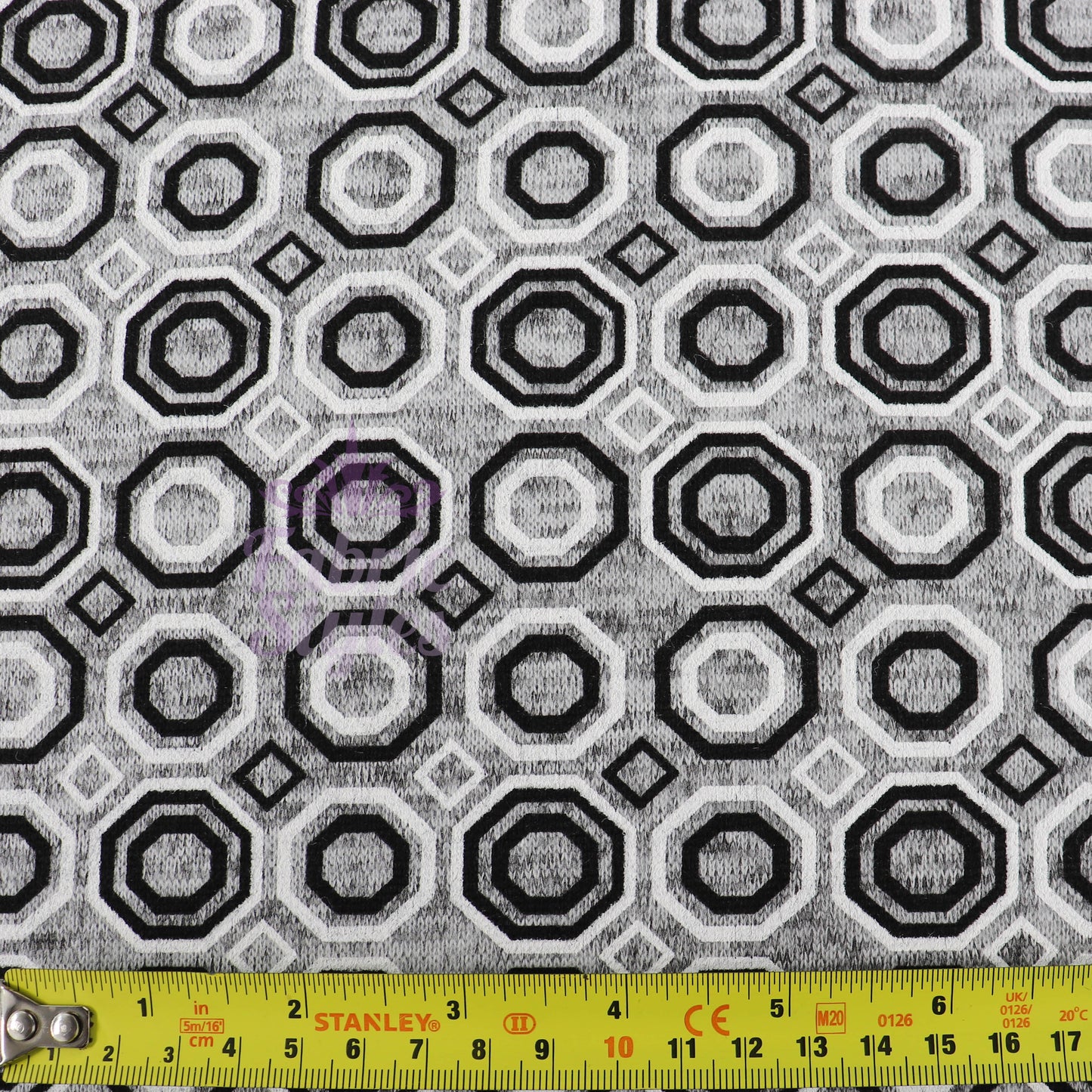 Grey Diamond Geometric Loungewear Fabric