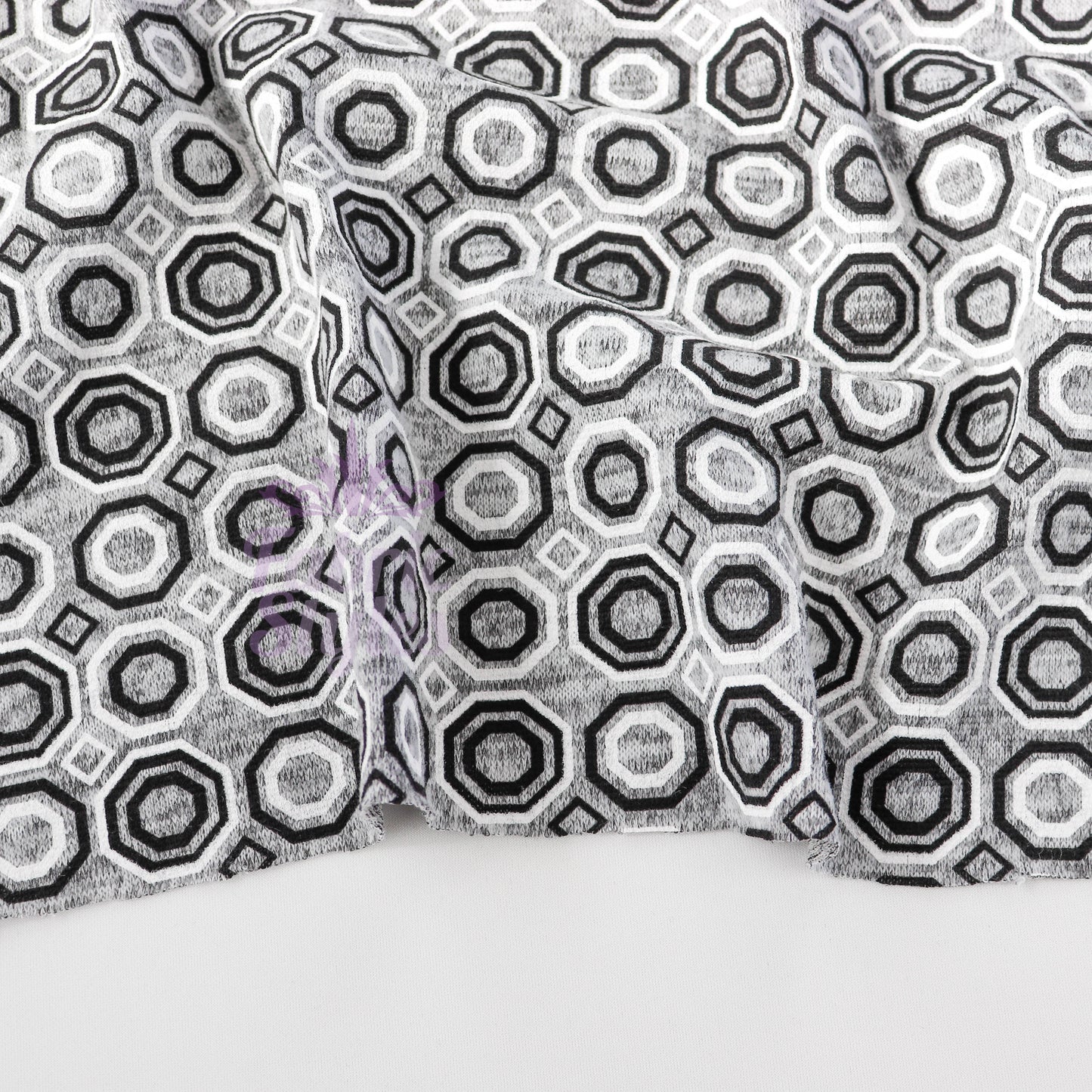 Grey Diamond Geometric Loungewear Fabric