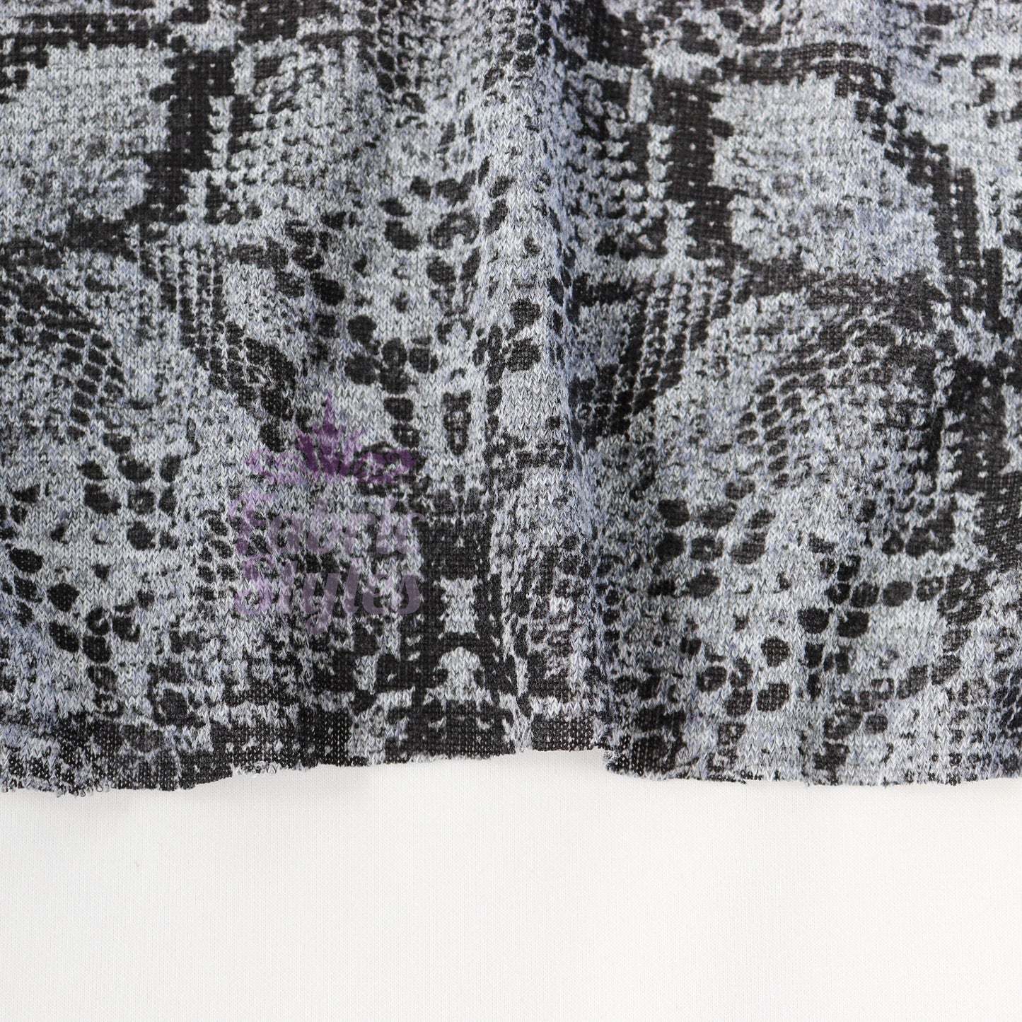 Grey Snake Animal Loungewear Fabric