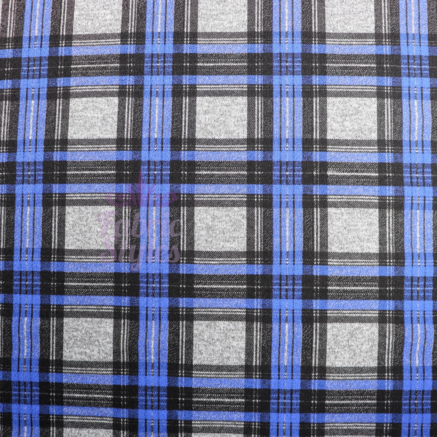 Blue Stripe Tartan Loungewear Fabric