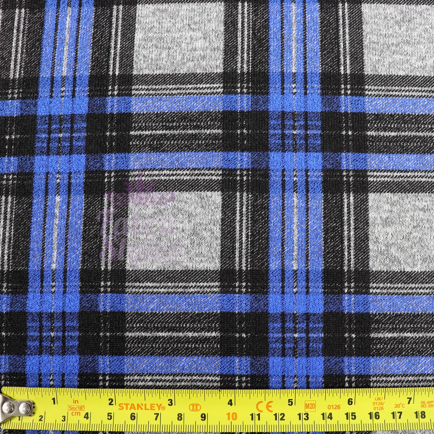 Blue Stripe Tartan Loungewear Fabric