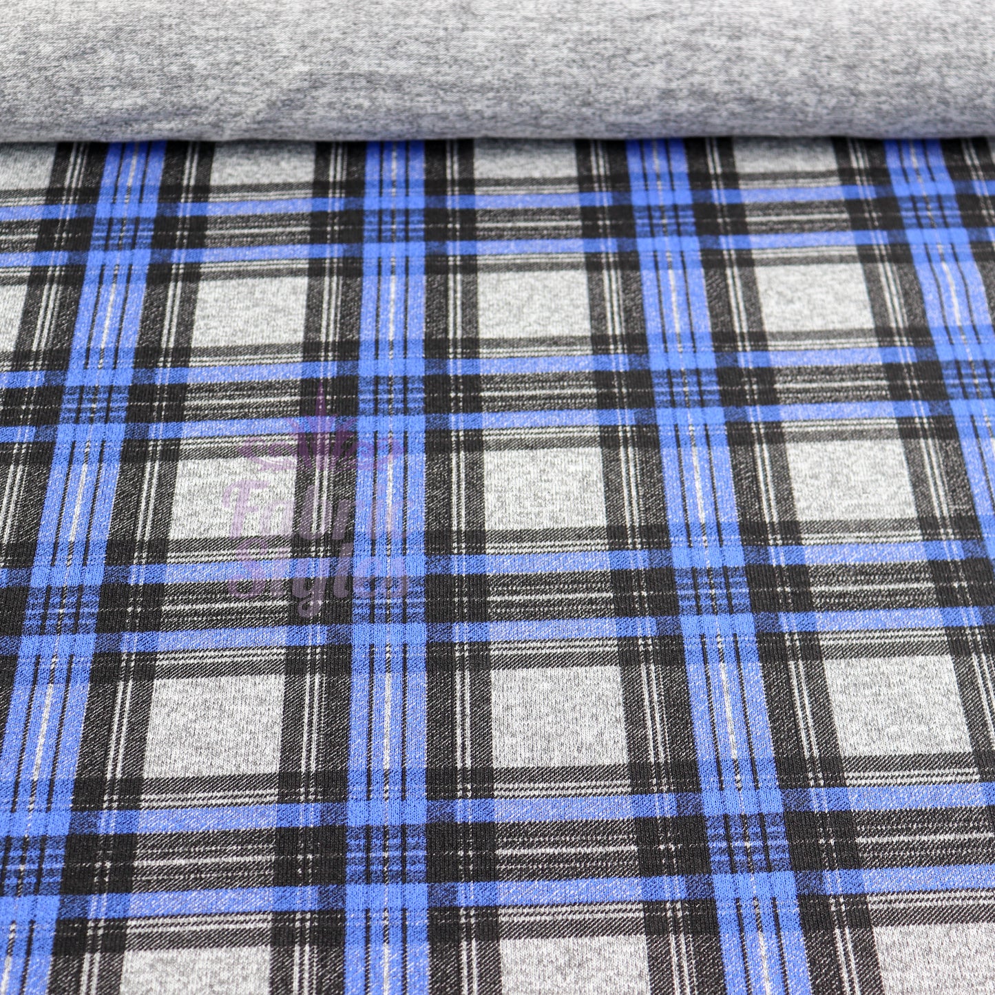 Blue Stripe Tartan Loungewear Fabric