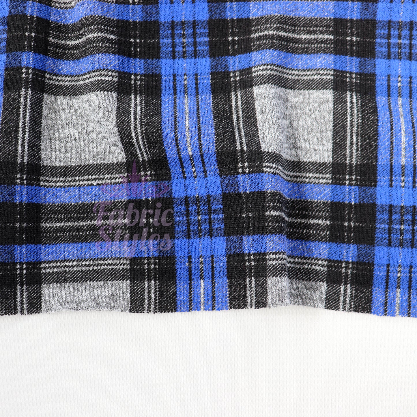 Blue Stripe Tartan Loungewear Fabric