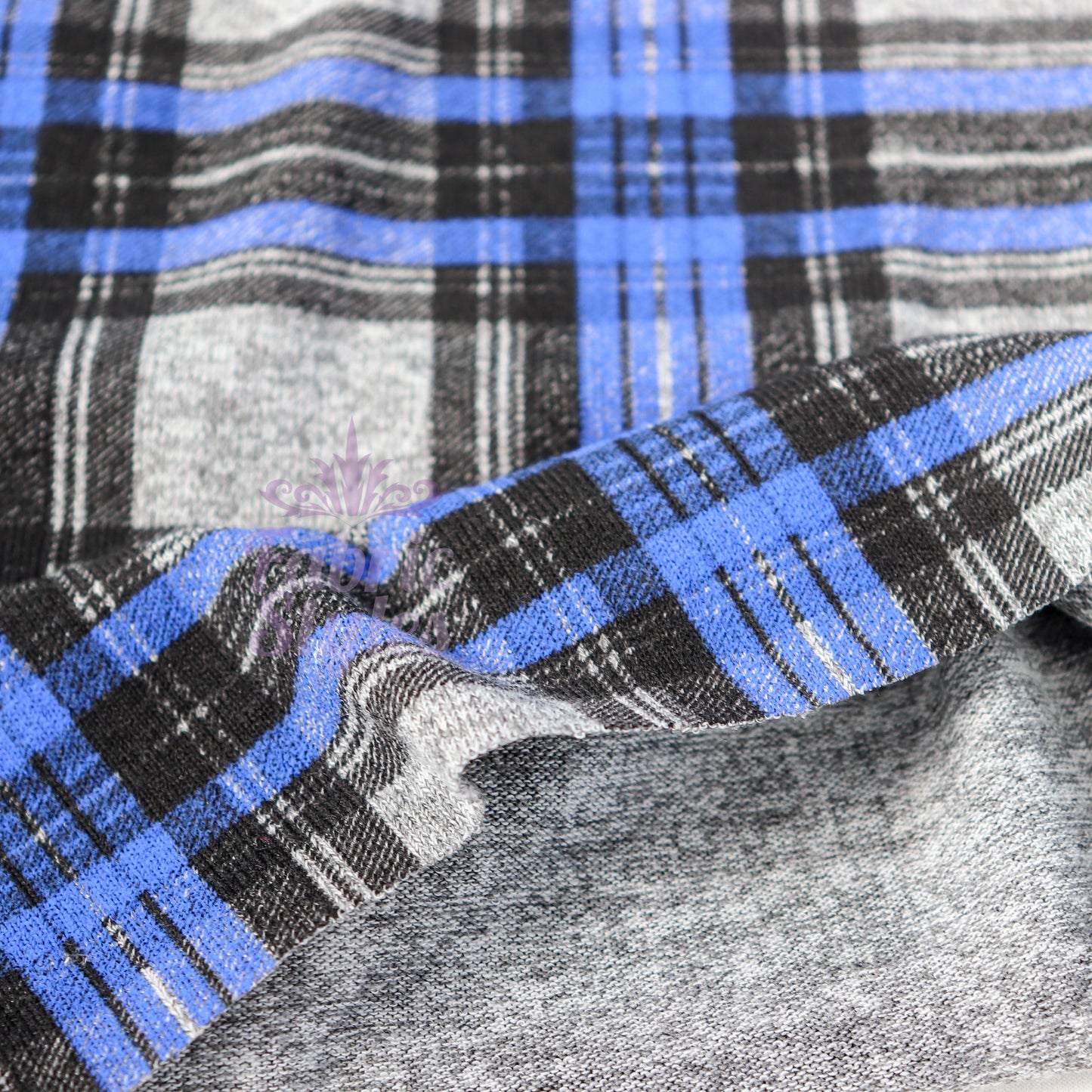 Blue Stripe Tartan Loungewear Fabric