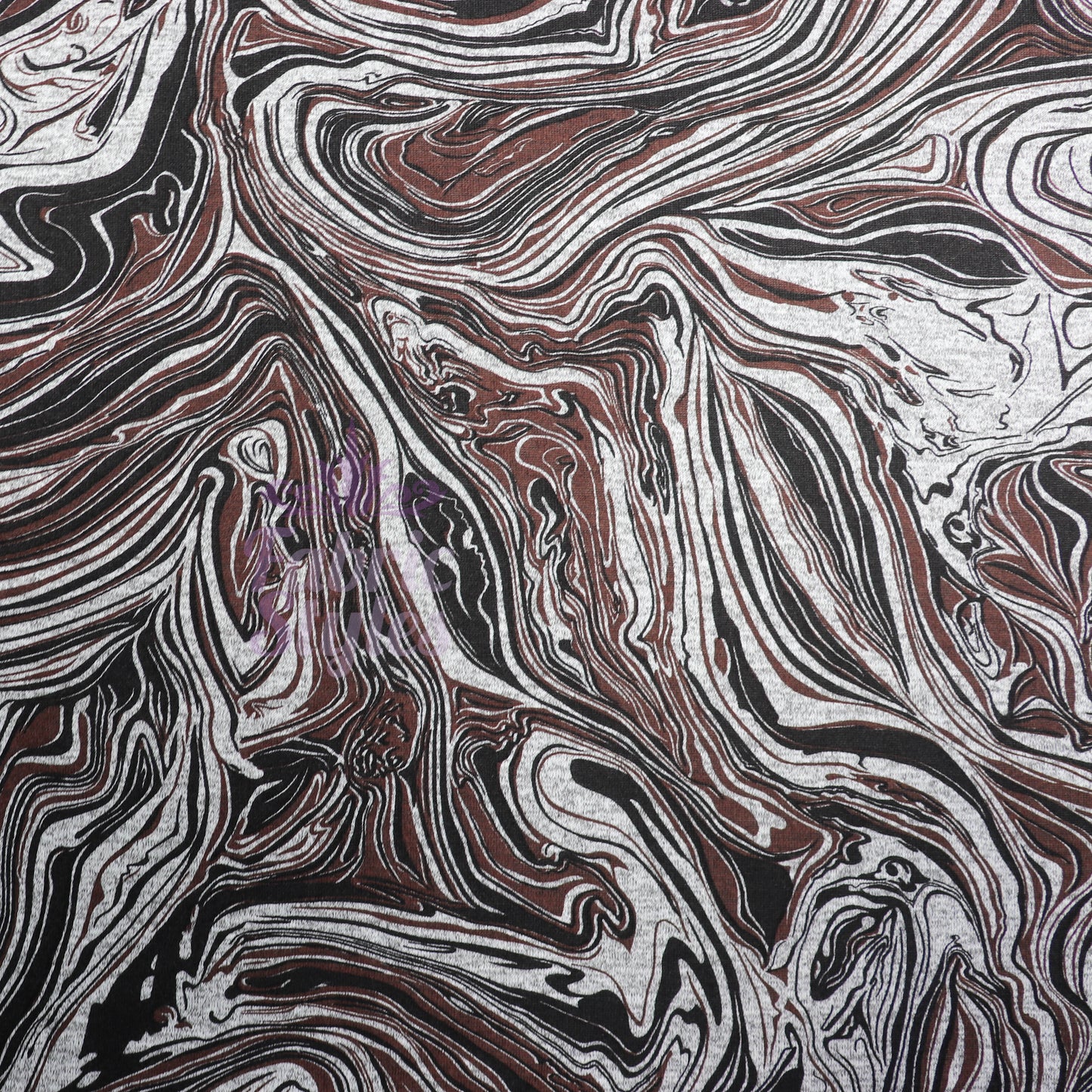 Brown Black Tie Dye Loungewear Fabric