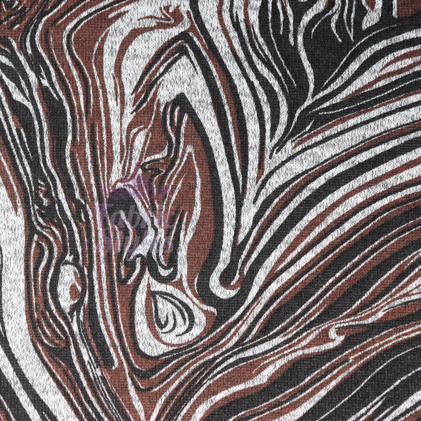 Brown Black Tie Dye Loungewear Fabric